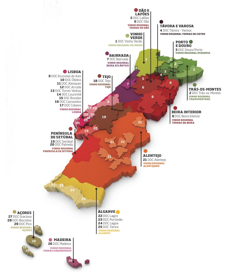 Vinos de Portugal y sus regiones