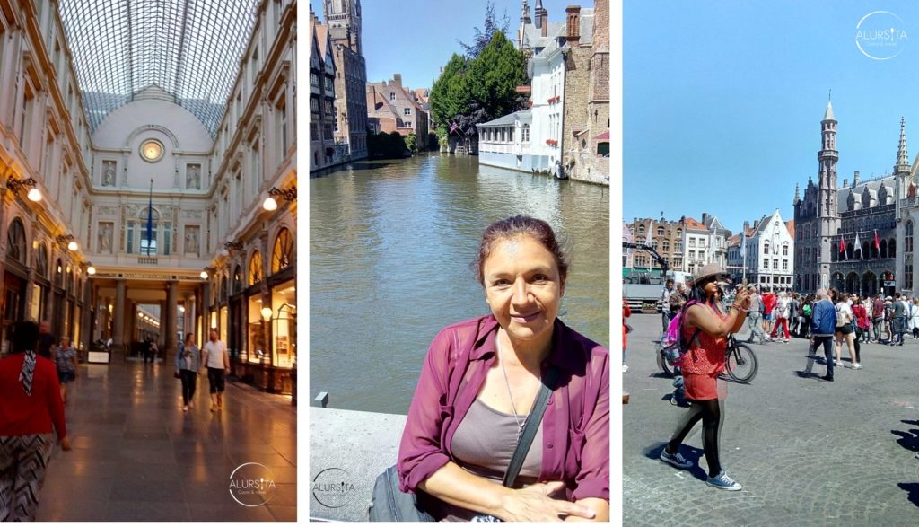 Mujer de tercera edad viajando