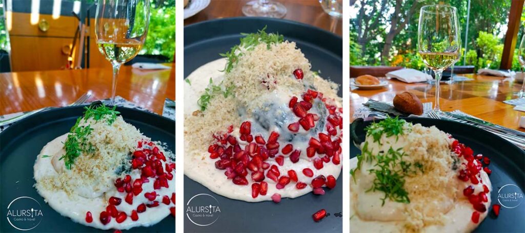 chile en nogada en el restaurante Chapulín